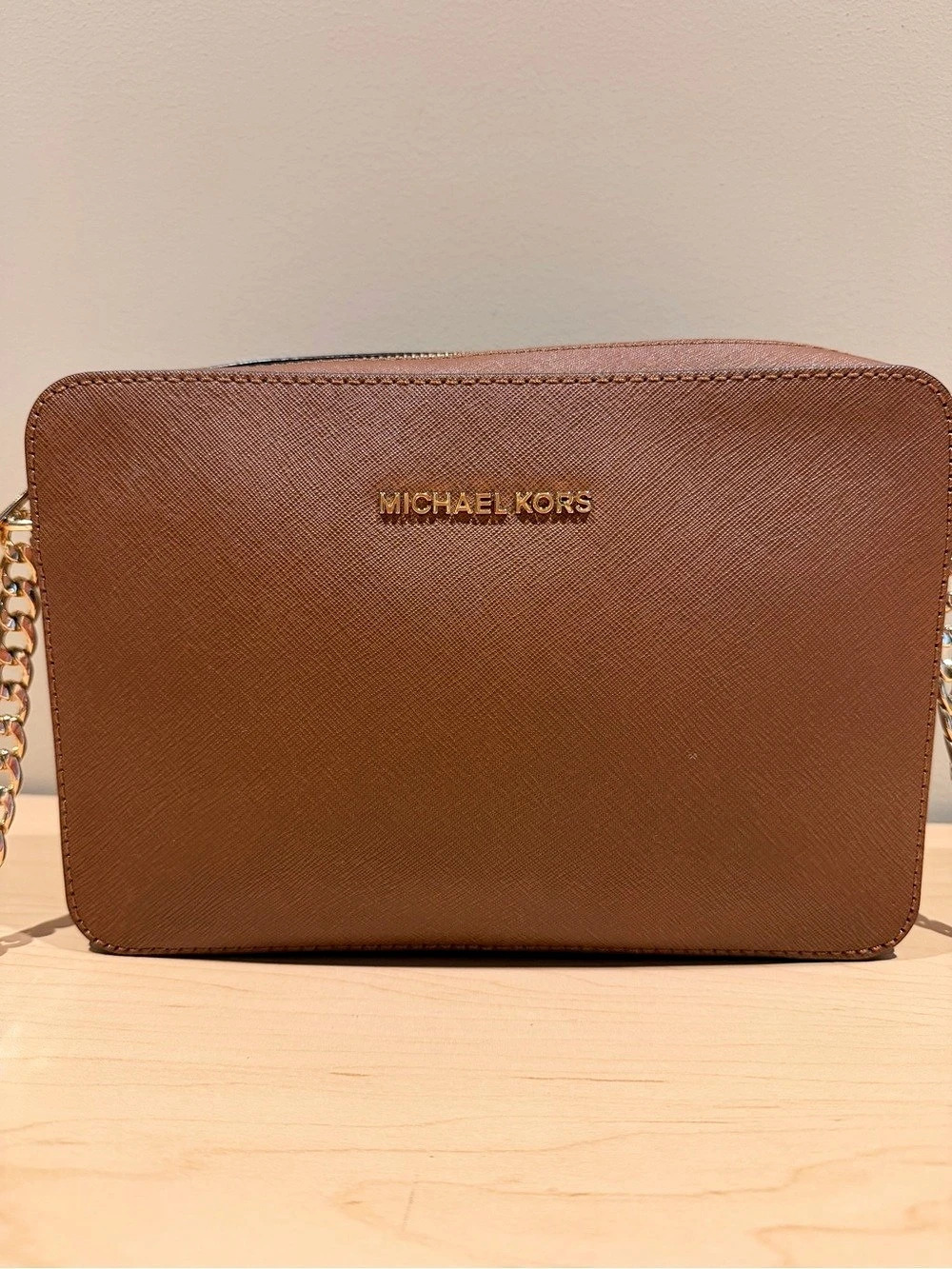 Michael Kors Jet Set Travel Extra Small Saffiano Leather Top-Zip Crossbody Bag